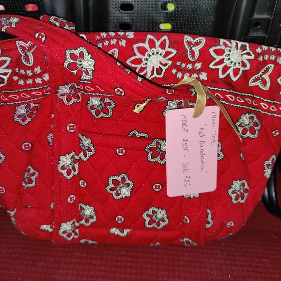 Vera Bradley Retired Red Bandana Shoulder Bag - Picture 3 of 4